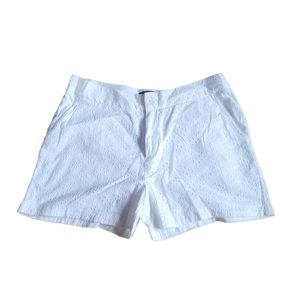 Cynthia Crowley Womens Lace Cotton Crochet Shorts White Size 8